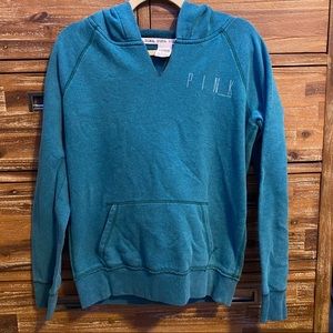 🌺PINK teal v-neck hoodie